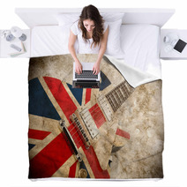 Grunge British Pop Guitar Blankets 61702874