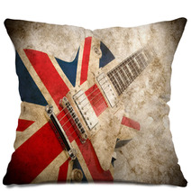 Grunge British Pop Guitar Pillows 61702874