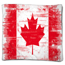 Grunge Canadian Flag Blankets 30543646