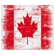 Grunge Canadian Flag Rugs 30543646