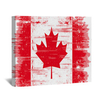 Grunge Canadian Flag Wall Art 30543646