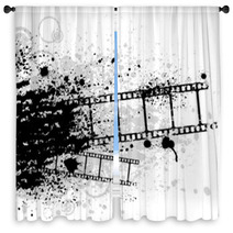 Grunge Film Window Curtains 38999543