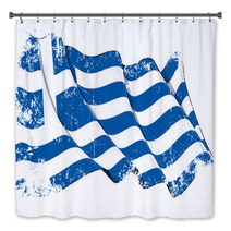 Grunge Flag Of Greece Bath Decor 43021214