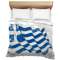 Grunge Flag Of Greece Bedding 43021214