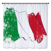 Grunge Flag Of Italy Bath Decor 42943730