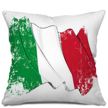 Grunge Flag Of Italy Pillows 42943730