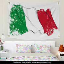 Grunge Flag Of Italy Wall Art 42943730