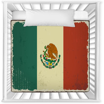 Grunge Flag Of Mexico Distressed Nursery Decor 67776407