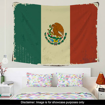 Grunge Flag Of Mexico Distressed Wall Art 67776407