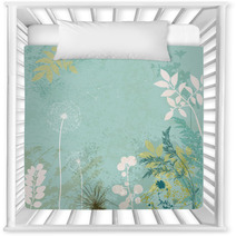 Grunge Floral Background Nursery Decor 27407921