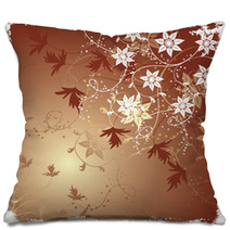 Grunge Floral Background Pillows 1223277