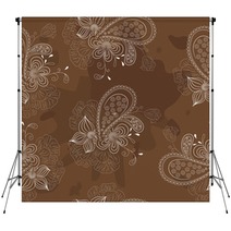 Grunge Floral Pattern Backdrops 49673305