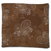 Grunge Floral Pattern Blankets 49673305