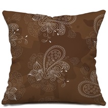 Grunge Floral Pattern Pillows 49673305
