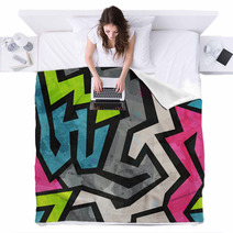 Grunge Graffiti Seamless Pattern Blankets 61837749