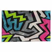Grunge Graffiti Seamless Pattern Rugs 61837749