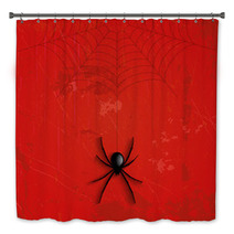 Grunge Halloween Spider Background Bath Decor 69471575