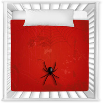 Grunge Halloween Spider Background Nursery Decor 69471575