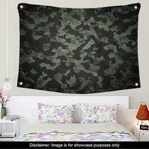 Grunge Military Camouflage Background Wall Art 57787491