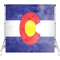 Grunge Of Colorado Flag Backdrops 98080837