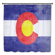 Grunge Of Colorado Flag Bath Decor 98080837