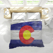Grunge Of Colorado Flag Bedding 98080837