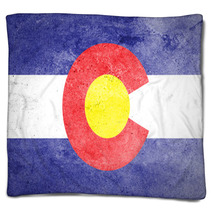 Grunge Of Colorado Flag Blankets 98080837