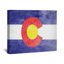 Grunge Of Colorado Flag Wall Art 98080837
