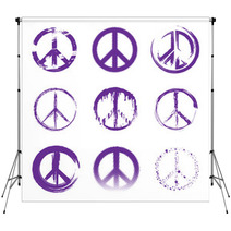 Grunge Peace Signs Backdrops 55380368