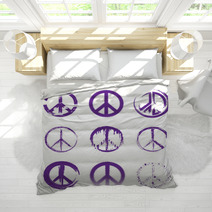Grunge Peace Signs Bedding 55380368