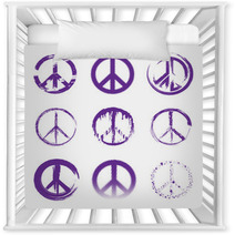 Grunge Peace Signs Nursery Decor 55380368