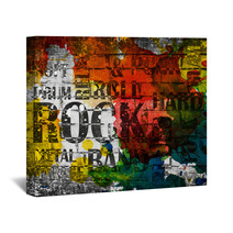 Grunge Rock Music Poster Wall Art 65687032