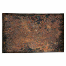 Grunge Rusty Metal Texture Rugs 50851229