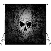 Grunge Skull Dark Background Backdrops 32578962