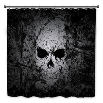 Grunge Skull Dark Background Bath Decor 32578962