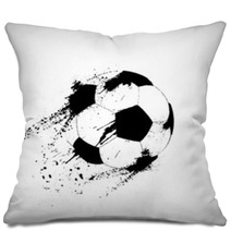 Grunge Soccer Ball Pillows 64918564