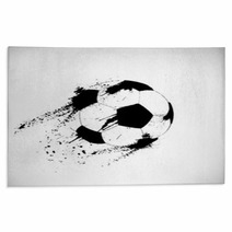Grunge Soccer Ball Rugs 64918564