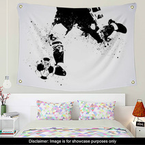 Grunge Soccer Is Going To Shoot Wall Art 44534569