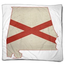 Grunge State Of Illinois Flag Map Blankets 60853183