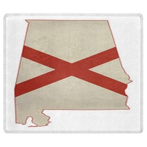 Grunge State Of Illinois Flag Map Rugs 60853183
