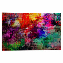 Grunge Style Abstract Watercolor Background Rugs 58975002