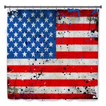 Grunge USA Flag Bath Decor 42894818