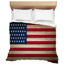 Grunge USA Flag Bedding 37802524