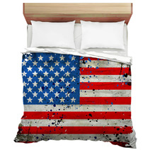 Grunge USA Flag Bedding 42894818
