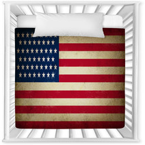 Grunge USA Flag Nursery Decor 37802524