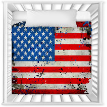 Grunge USA Flag Nursery Decor 42894818