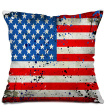 Grunge USA Flag Pillows 42894818