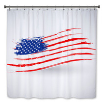 Grungy American Flag Background Bath Decor 52973303