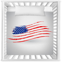 Grungy American Flag Background Nursery Decor 52973303