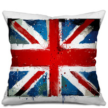 Grungy UK Flag Pillows 49300690